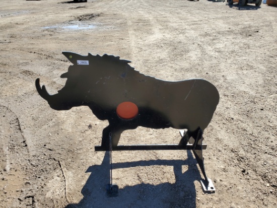 3/8 Steel Boar w/ Heart r Shooting Target Flapper