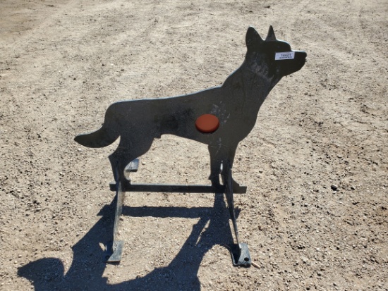 3/8 AR500 Steel Coyote Shooting Target w/ Heart Flapper