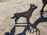 3/8 AR500 Steel Coyote Shooting Target w/ Heart Flapper