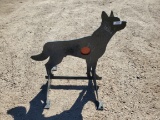 3/8 AR500 Steel Coyote Shooting Target w/ Heart Flapper