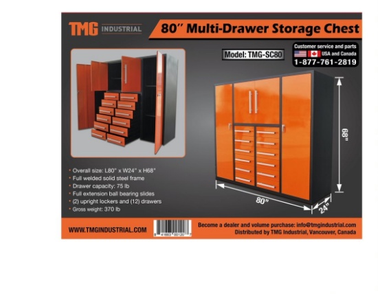 80" Multi-Drawer Storage Chest  Unused