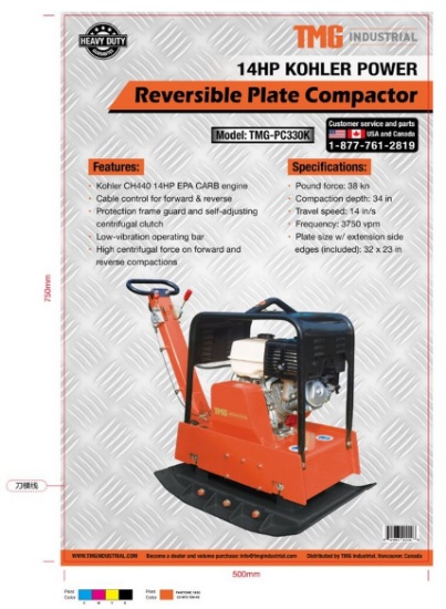 Compactor Plate Reversible 330k Unused Compactor
