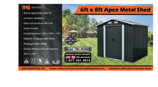 Metal Shed Apex 0608 New