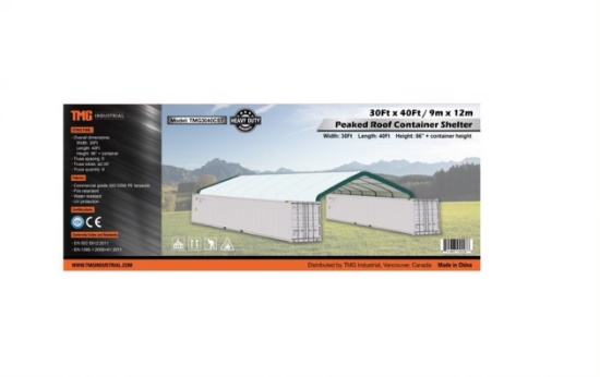 Container Shelter 3040C Endwall PVC (1.3m) Unused