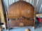 Antique Wood Full Bedframe Modified to Queen
