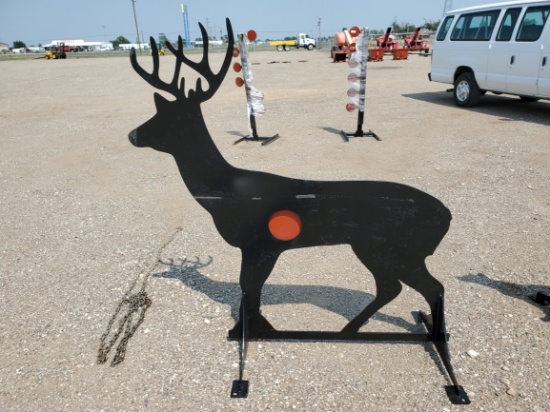 3/8" AR500 Steel Deer Shooting Target w/Heart Flapper