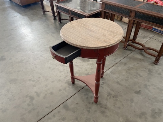 Red Decorative End Table