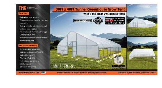 Greenhouse 3040 Clear EVA 6 Mil TMG-GH3040