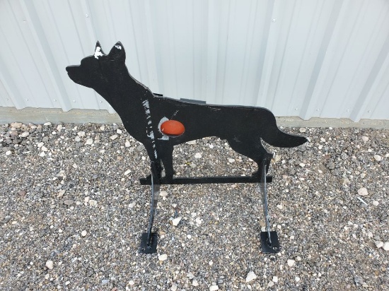 3/8" AR500 Steel Coyote Shooting Target w/Heart Flapper