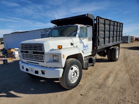 1990 Ford F600 Conventional Cab Dump Truck
