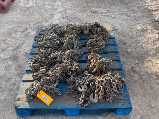Lot of 3/8” Chain With Hooks