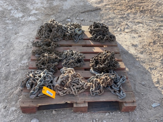 Lot of 1/2” Chains With Hooks