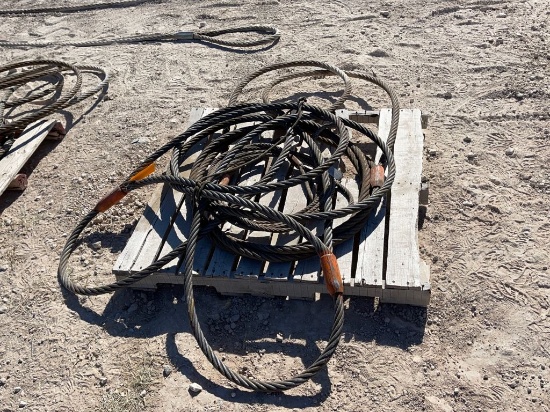 Lot of (3) Single Leg Cable Slings