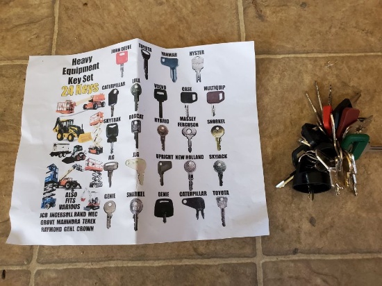 (24) Universal Heavy Equipment Keys