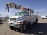 2000 International 4800  Single Axle 80 Inch Wide Steel Cab 68 ABC Truck Delivery Bucket Truck