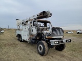 Burned 2013 International WorkStar 7600  Tri Axle SFA 6X4 Bucket Truck