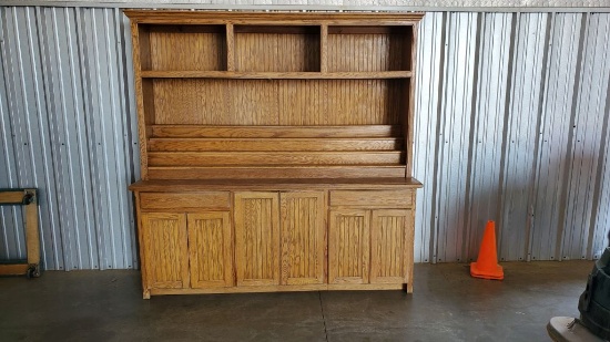 Oak Back Bar (86.5"Wide x 85.5"Tall x 26"Deep)