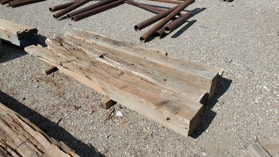 (3) Wooden Beams 8'7" x 11" x 7"