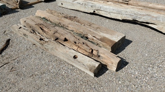 (4) Wooden Beams 8'7" x 11" x 7"