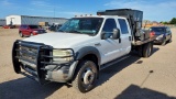 2007 Ford F550 Super Duty  Crew Cab Flatbed Cattle Feeder Pickup Truck Crew Cab 2WD DRW