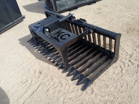 76" Single Cylinder Skeleton Grapple Bucket V3
