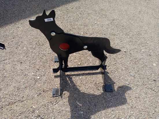3/8" AR500 Steel Coyote Shooting Target w/Heart Flapper