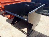 2 CY SKid Steer Hopper w/Fork Pockets Trash Hopper