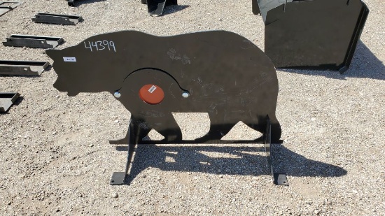3/8" AR500 Steel Bear Target w/Heart Flapper