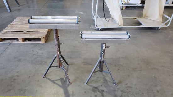(2) Adjustable Height Roller Stands