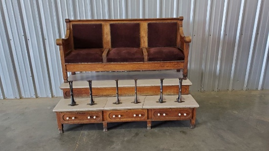 3 Person Elevated Shoe Shine Station