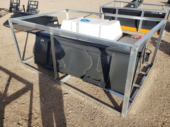 Wolverine 86" "Skid Steer Box Broom Sweeper (90 liter water tank)"