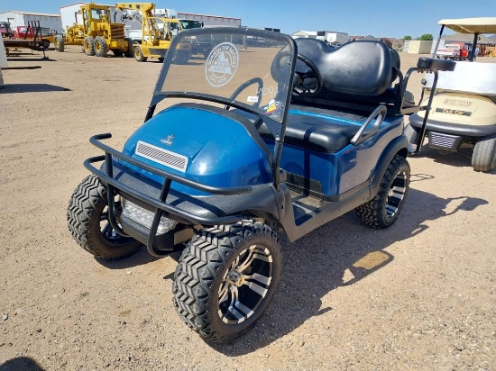 2013 CLUB CAR PRECEDENT ELECTRIC, LIFT KIT, PA SYSTEM, UNDERGLOW LIGHTS