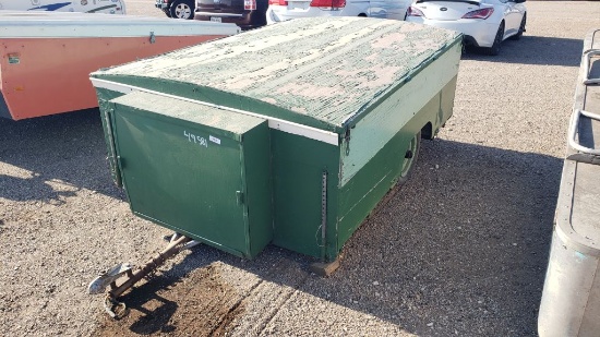 Green Pop Up Travel Trailer