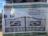 20'x7' Bi-Parting Wrought Iron Gate