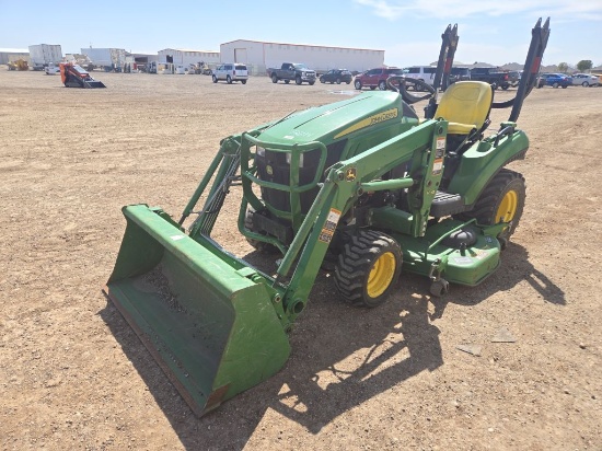2016  John Deere 1020E  Utility Tractor w/Loader and Shredder Deck