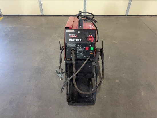 Lincoln Electric Handy Core Wire Fees Welder on Cart