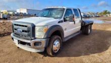 2013 Ford F550 Super Duty Crew Cab Flatbed Pickup F-550