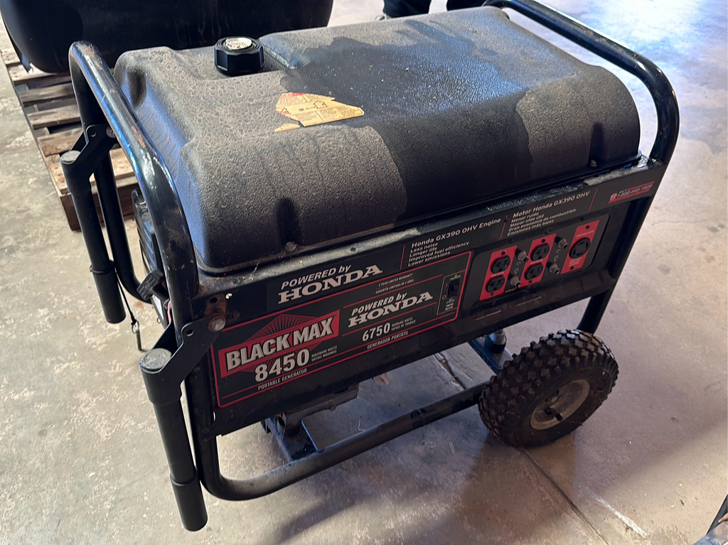 Honda Black Max Generator Black Max/Honda Powered Generator, Runs