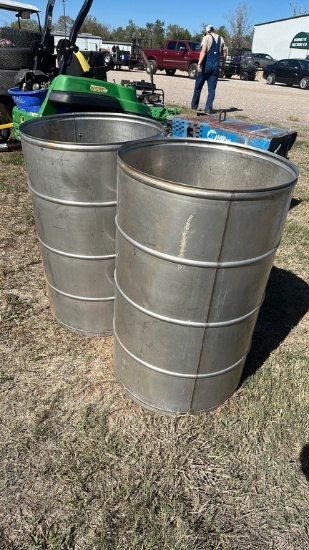 Stainless Steel 55 Gallon Drums(2)
