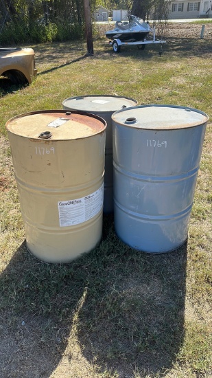 Metal 55 gallon drums (3)