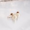 14k Gold & Pearls Screw Back earings, 7.5mm Cultured Pearl Each, Surface is Good, Luster i