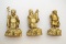 SET OF 3 Buddah Bearded Men Statues (Size 2 x 3.5