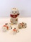 3 Japanese Sleeping Cats & Good Luck Cat (White 5 inch)