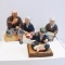 Lot- Vintage Japanese Hakata Doll Ceramic Figurine Depicting Man & Woman &