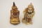 2 Various Buddah Statue Figurines (Gold Plated, Ivory)