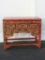 Engraved Asian Gold & Red Communion Table