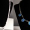 Set of 2 Glass Stone Necklace & vintage Beads Necklace