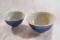 Set 2 Blue and White Bowls With Gold Rim and Dragon design ( 1 Medium and 1