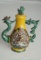Chinese Wine Ewer With Dragon Handles and Dog Cover