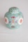 Chinese Small Blue With Flowers Porcelain Ginger Jar With Cover